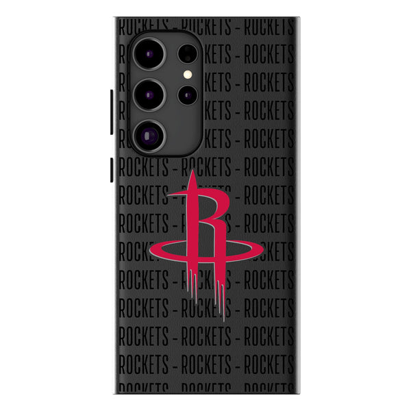 Houston Rockets Text Backdrop Galaxy MagSafe Compatible Phone Case