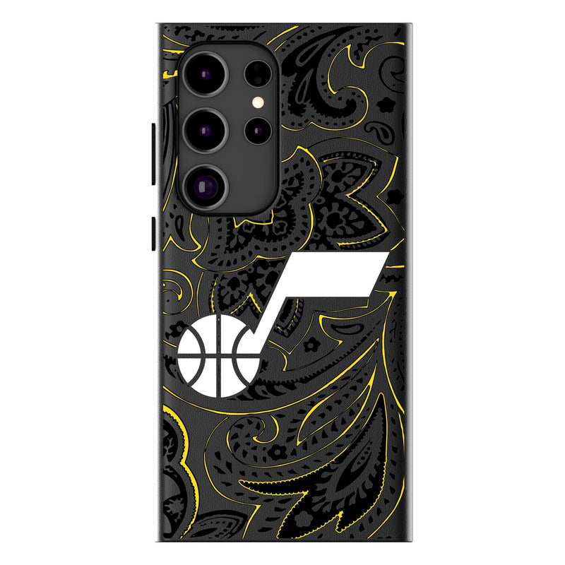 Utah Jazz Paisley Galaxy MagSafe Compatible Phone Case