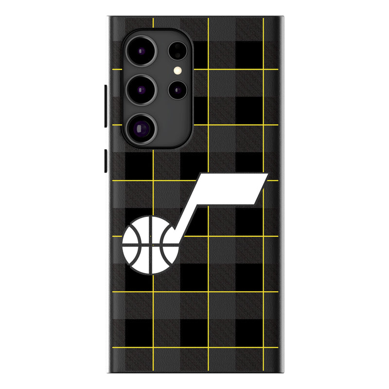 Utah Jazz Plaid Galaxy MagSafe Compatible Phone Case