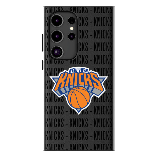 New York Knicks Text Backdrop Galaxy MagSafe Compatible Phone Case