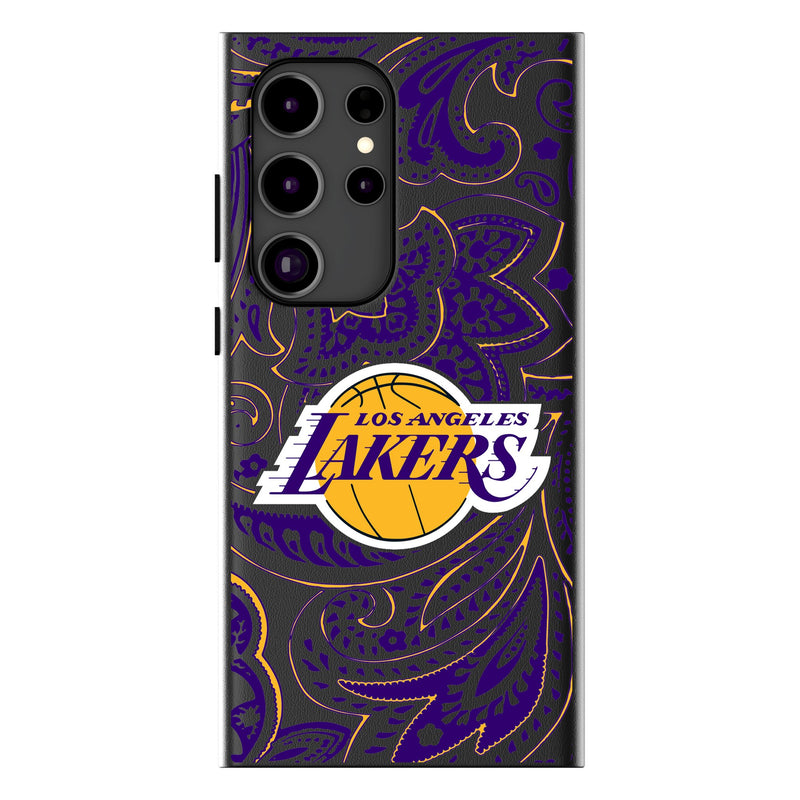 Los Angeles Lakers Paisley Galaxy MagSafe Compatible Phone Case