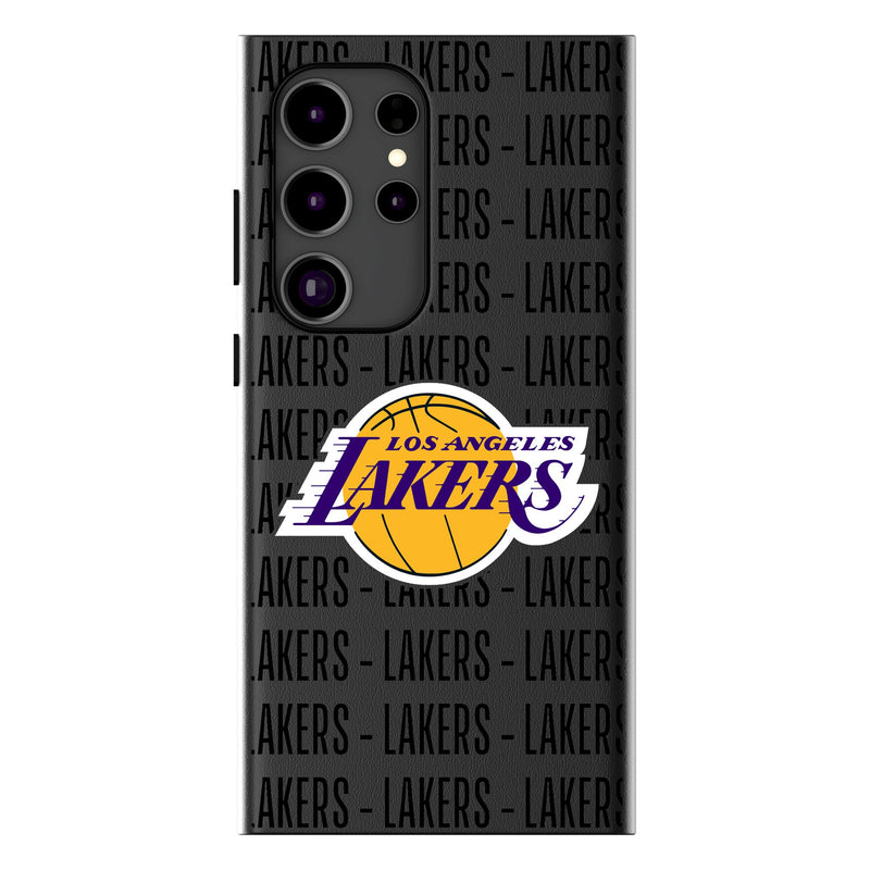 Los Angeles Lakers Text Backdrop Galaxy MagSafe Compatible Phone Case