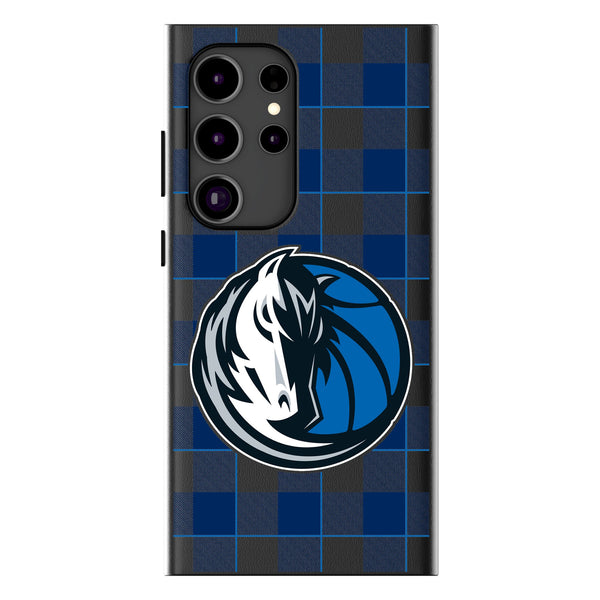 Dallas Mavericks Plaid Galaxy MagSafe Compatible Phone Case