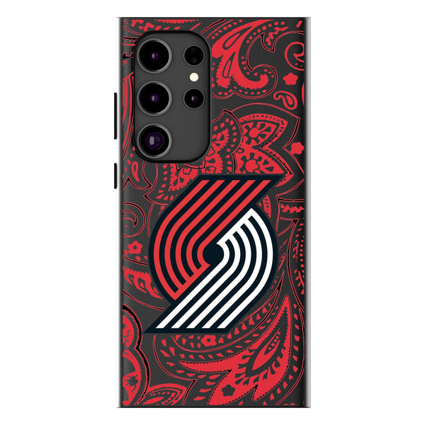 Portland Trail Blazers Paisley Galaxy MagSafe Compatible Phone Case