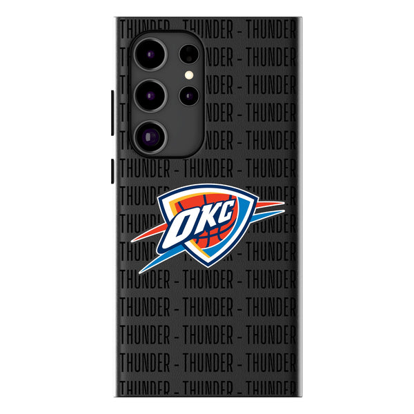 Oklahoma City Thunder Text Backdrop Galaxy MagSafe Compatible Phone Case