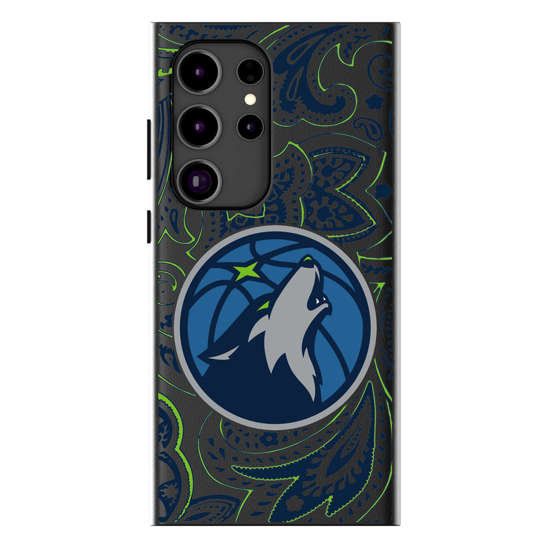 Minnesota Timberwolves Paisley Galaxy MagSafe Compatible Phone Case