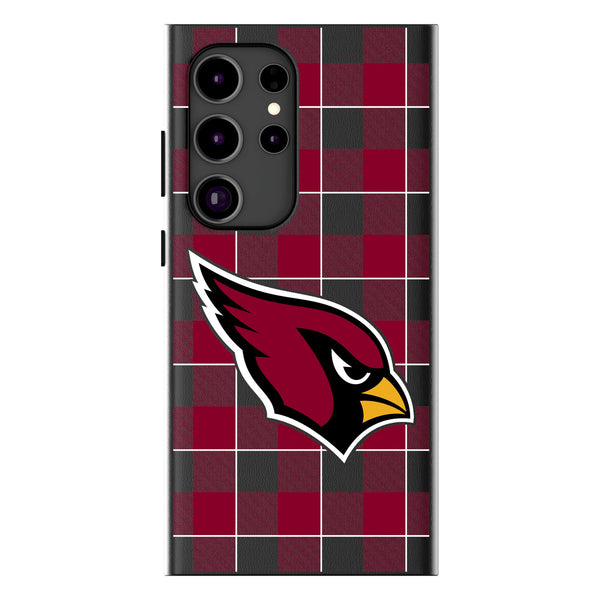 Arizona Cardinals Plaid Galaxy Magnetic Phone Case