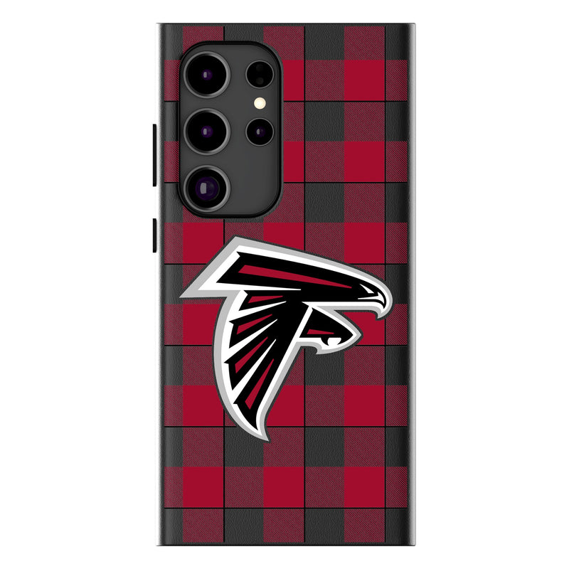 Atlanta Falcons Plaid Galaxy Magnetic Phone Case