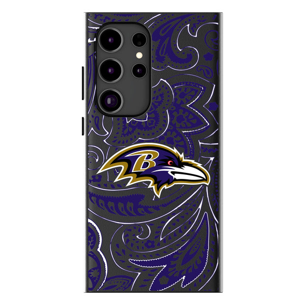 Baltimore Ravens Paisley Galaxy Magnetic Phone Case