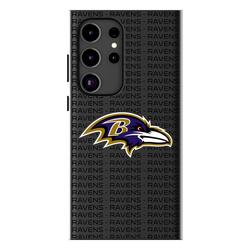 Baltimore Ravens Text Backdrop Galaxy MagSafe Compatible Phone Case