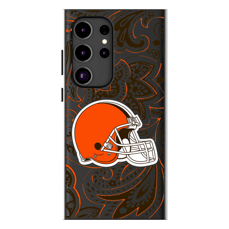 Cleveland Browns Paisley Galaxy MagSafe Compatible Phone Case