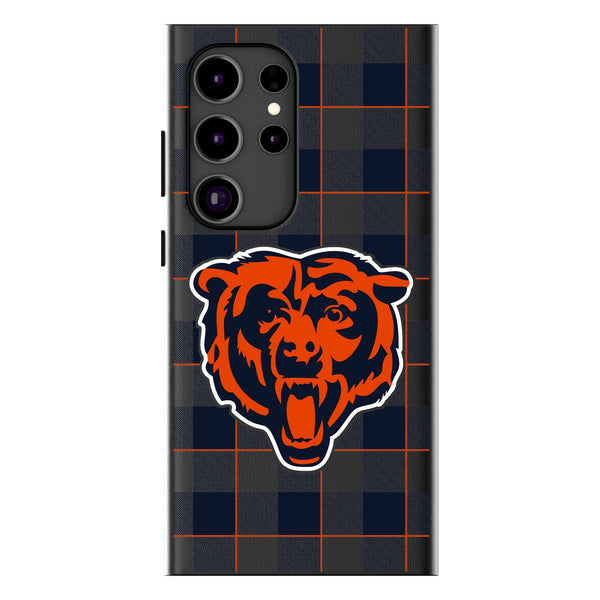 Chicago Bears Plaid Galaxy MagSafe Compatible Phone Case