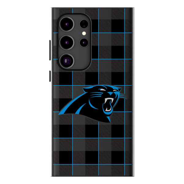 Carolina Panthers Plaid Galaxy Magnetic Phone Case