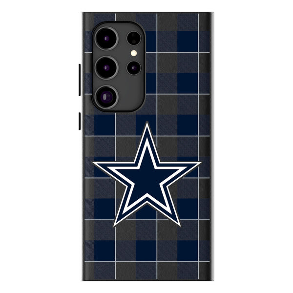 Dallas Cowboys Plaid Galaxy Magnetic Phone Case