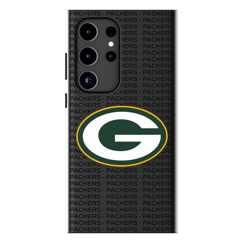 Green Bay Packers Text Backdrop Galaxy MagSafe Compatible Phone Case