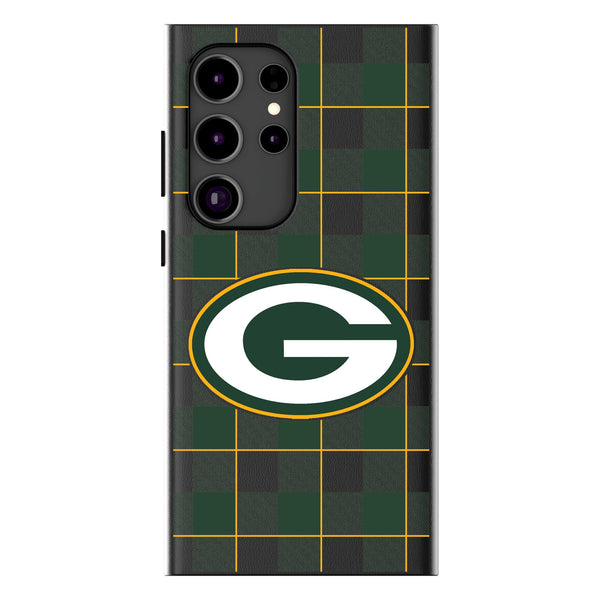 Green Bay Packers Plaid Galaxy Magnetic Phone Case