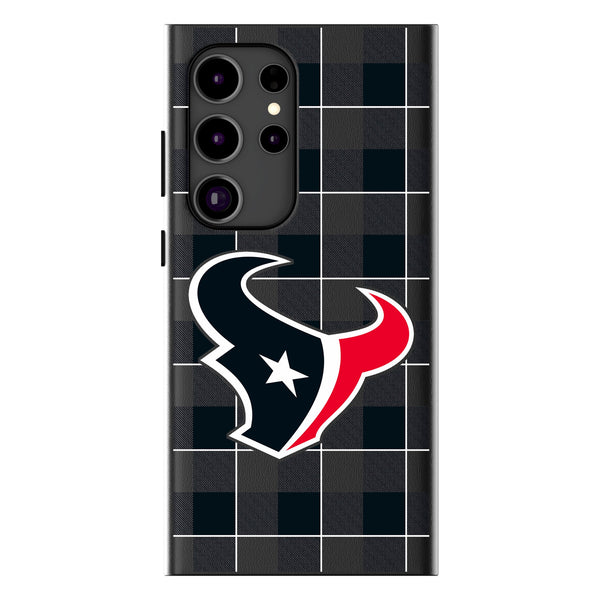 Houston Texans Plaid Galaxy MagSafe Compatible Phone Case