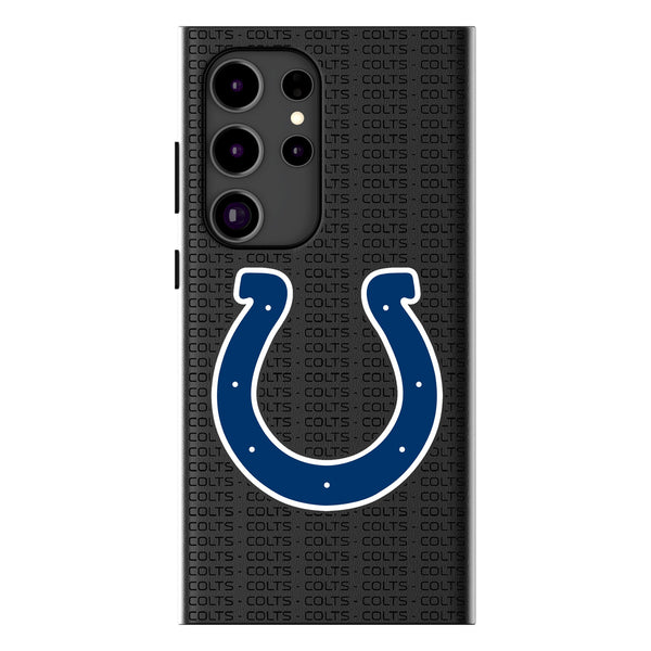 Indianapolis Colts Text Backdrop Galaxy MagSafe Compatible Phone Case