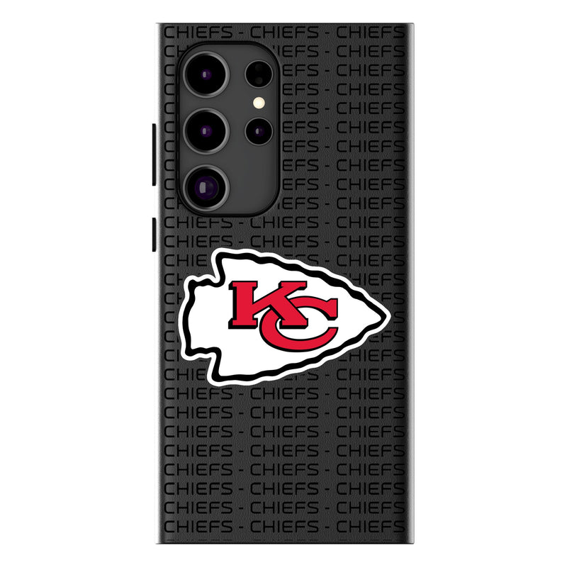 Kansas City Chiefs Text Backdrop Galaxy MagSafe Compatible Phone Case