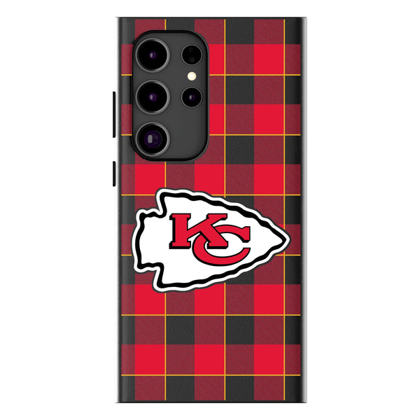 Kansas City Chiefs Plaid Galaxy Magnetic Phone Case