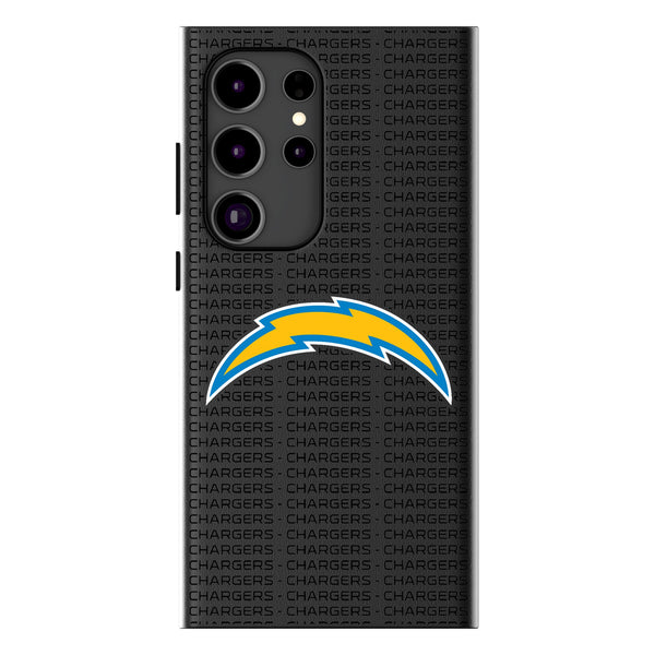 Los Angeles Chargers Text Backdrop Galaxy MagSafe Compatible Phone Case