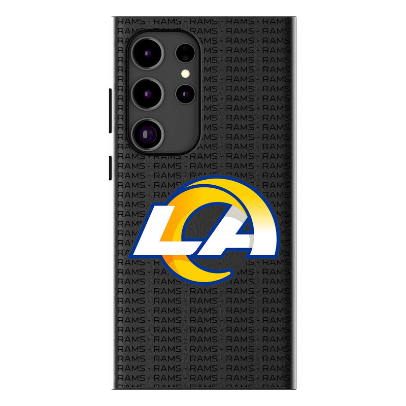 Los Angeles Rams Text Backdrop Galaxy MagSafe Compatible Phone Case