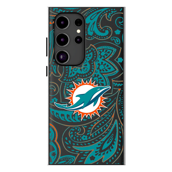 Miami Dolphins Paisley Galaxy Magnetic Phone Case