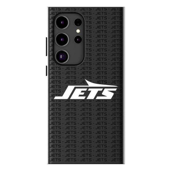 New York Jets Text Backdrop Galaxy MagSafe Compatible Phone Case