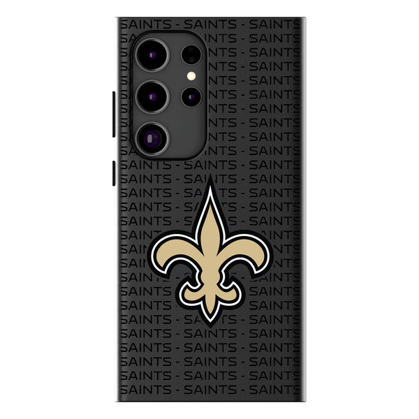 New Orleans Saints Text Backdrop Galaxy MagSafe Compatible Phone Case