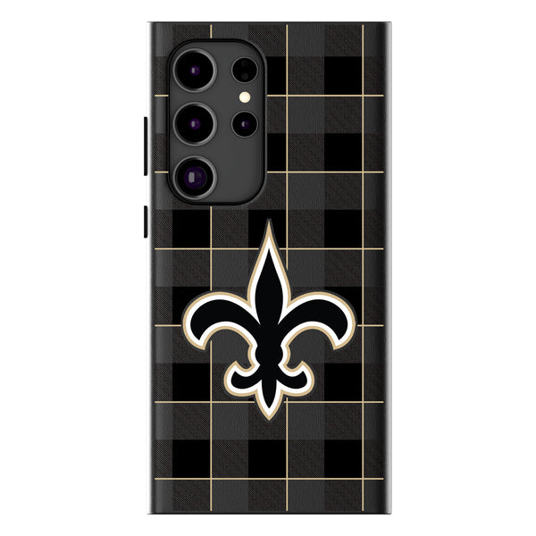 New Orleans Saints Plaid Galaxy Magnetic Phone Case