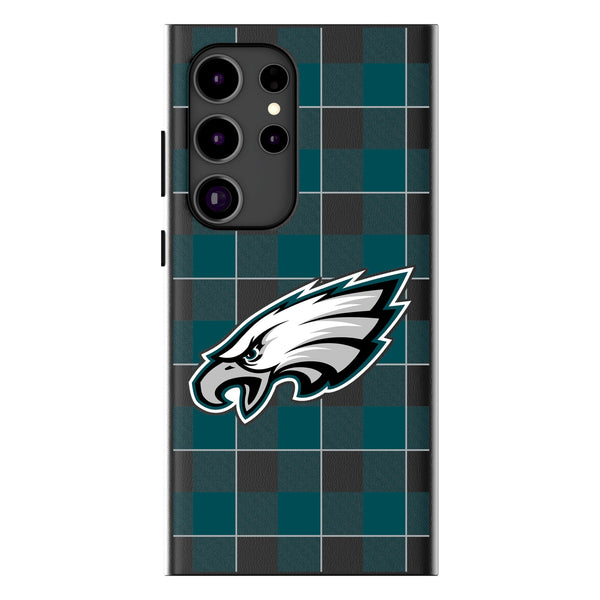 Philadelphia Eagles Plaid Galaxy Magnetic Phone Case