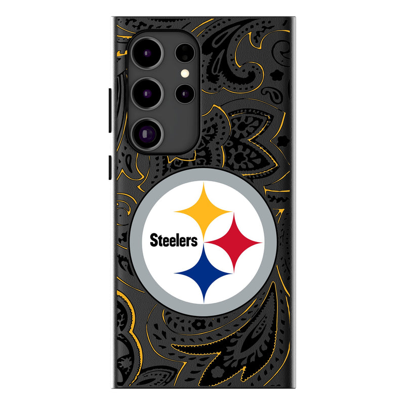 Pittsburgh Steelers Paisley Galaxy Magnetic Phone Case