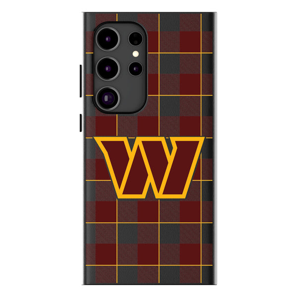 Washington Commanders Plaid Galaxy Magnetic Phone Case