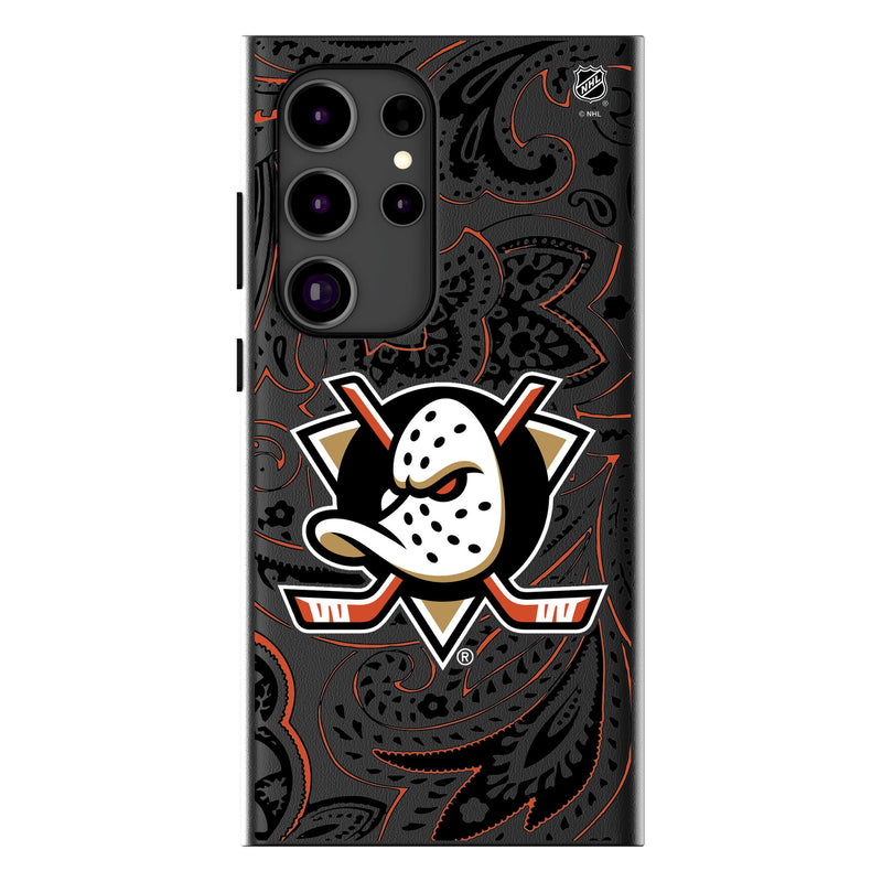 Anaheim Ducks Paisley Galaxy MagSafe Compatible Phone Case