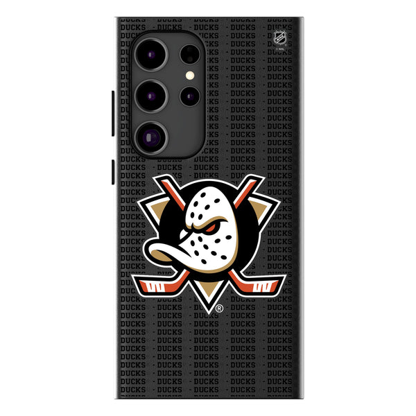 Anaheim Ducks Text Backdrop Galaxy MagSafe Compatible Phone Case