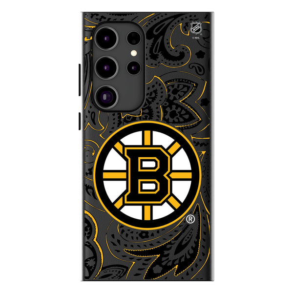 Boston Bruins Paisley Galaxy MagSafe Compatible Phone Case