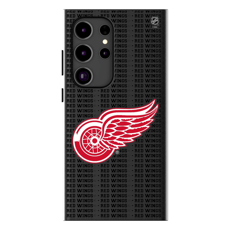 Detroit Red Wings Text Backdrop Galaxy MagSafe Compatible Phone Case