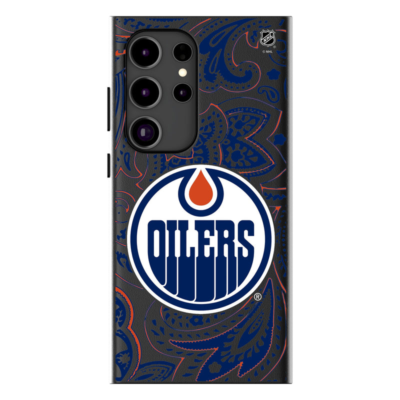 Edmonton Oilers Paisley Galaxy MagSafe Compatible Phone Case