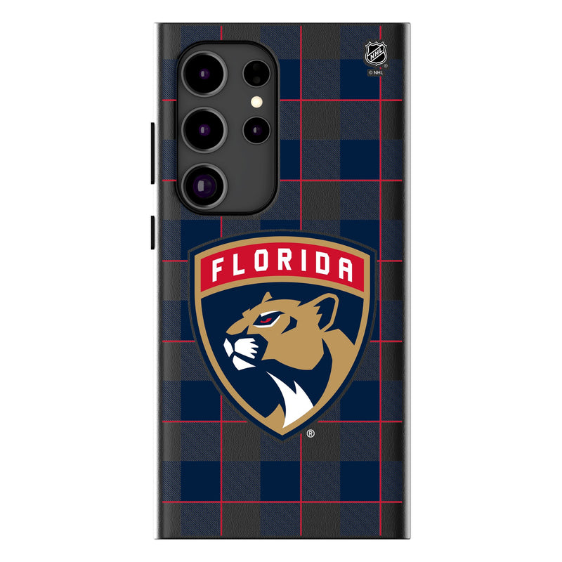 Florida Panthers Plaid Galaxy MagSafe Compatible Phone Case