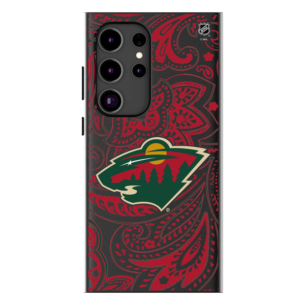 Minnesota Wild Paisley Galaxy MagSafe Compatible Phone Case