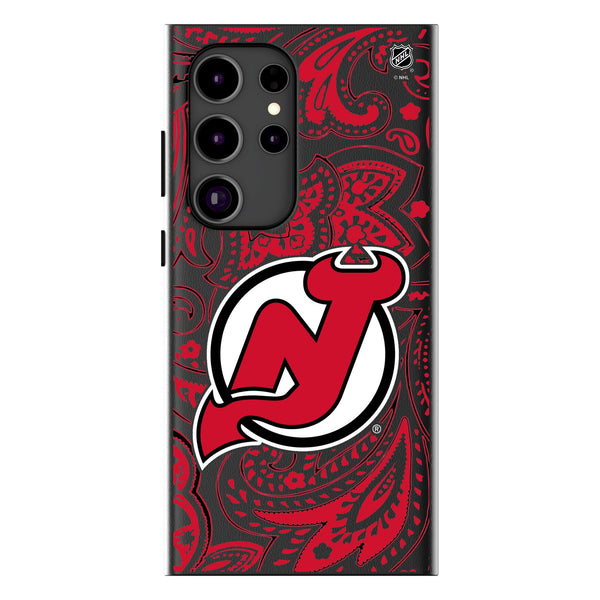 New Jersey Devils Paisley Galaxy MagSafe Compatible Phone Case