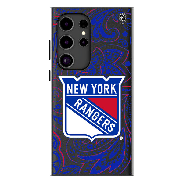 New York Rangers Paisley Galaxy MagSafe Compatible Phone Case