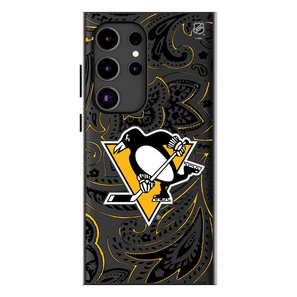 Pittsburgh Penguins Paisley Galaxy MagSafe Compatible Phone Case