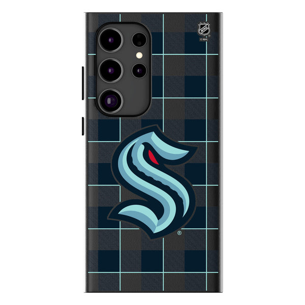 Seattle Kraken Plaid Galaxy MagSafe Compatible Phone Case