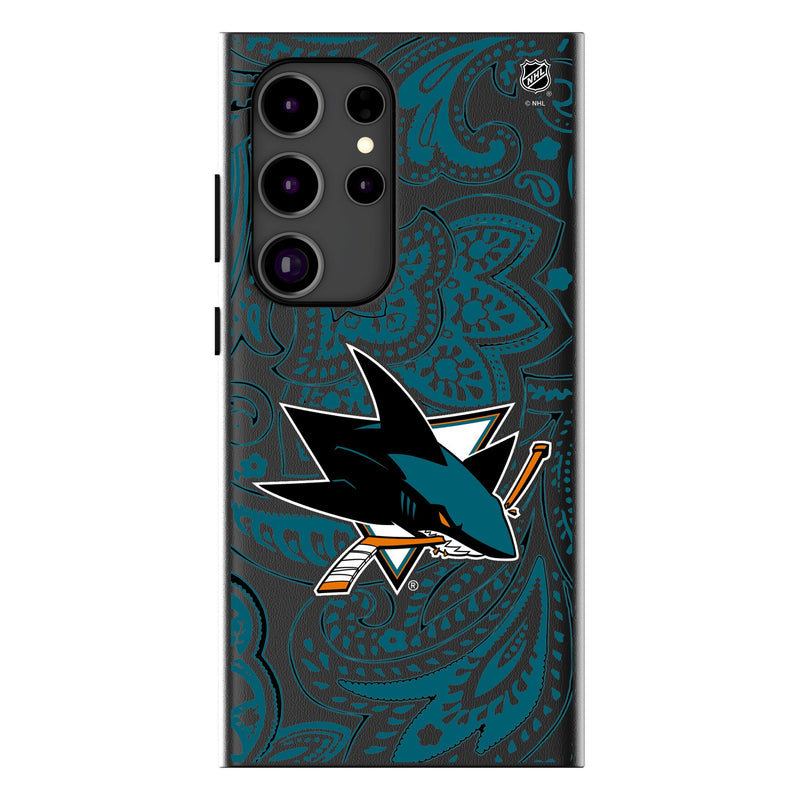 San Jose Sharks Paisley Galaxy MagSafe Compatible Phone Case