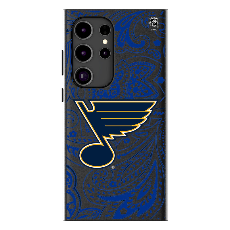 St. Louis Blues Paisley Galaxy MagSafe Compatible Phone Case