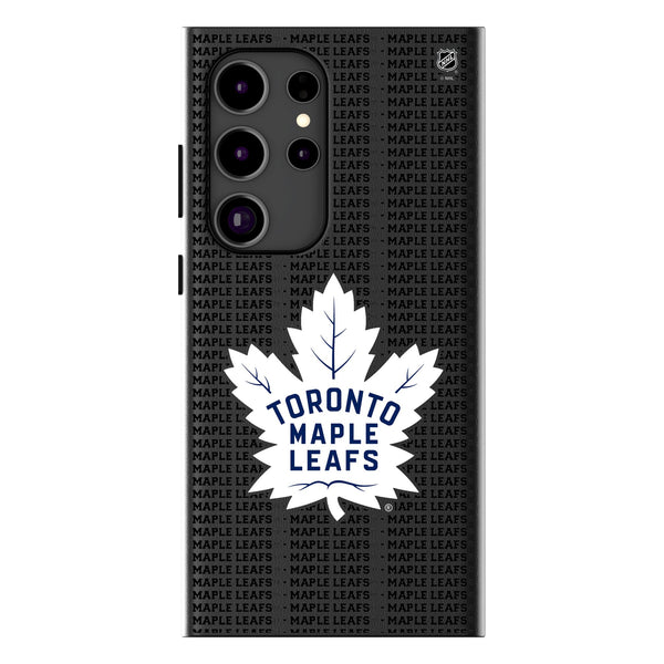 Toronto Maple Leafs Text Backdrop Galaxy MagSafe Compatible Phone Case