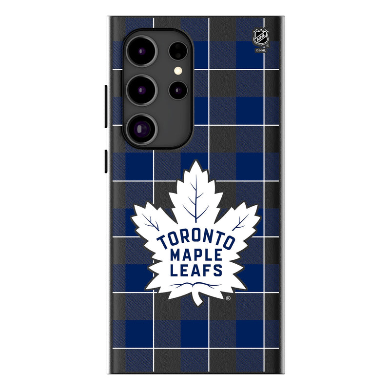 Toronto Maple Leafs Plaid Galaxy MagSafe Compatible Phone Case