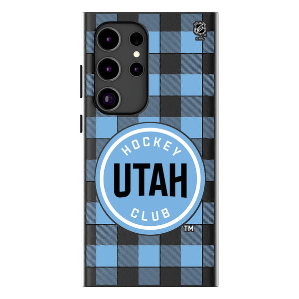 Utah Hockey Club Plaid Galaxy MagSafe Compatible Phone Case