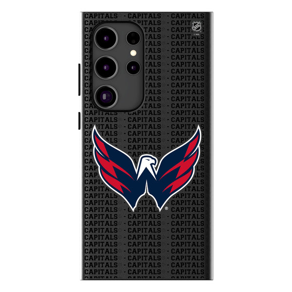 Washington Capitals Text Backdrop Galaxy MagSafe Compatible Phone Case